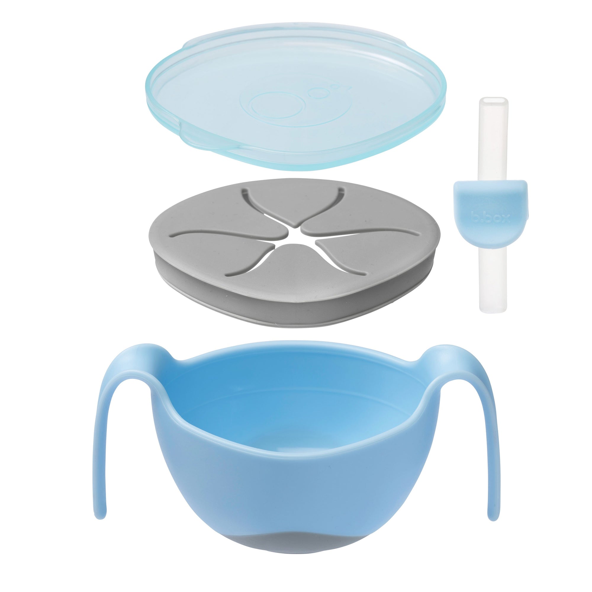 b.box 3 in 1 Bowl and Straw - Gelato Blue - Bubblegum
