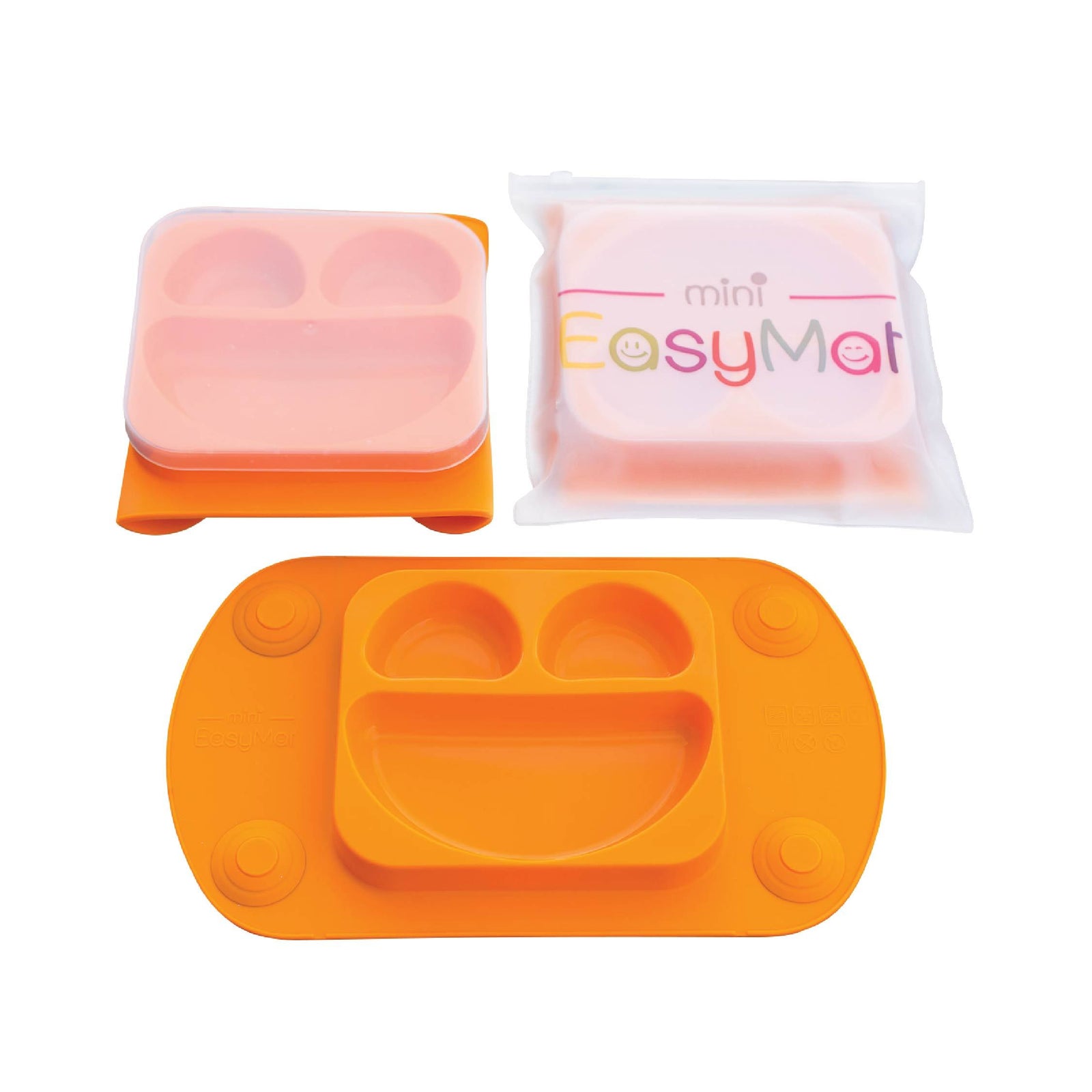 EasyTots EasyMat Mini Portable Suction Plate - Orange