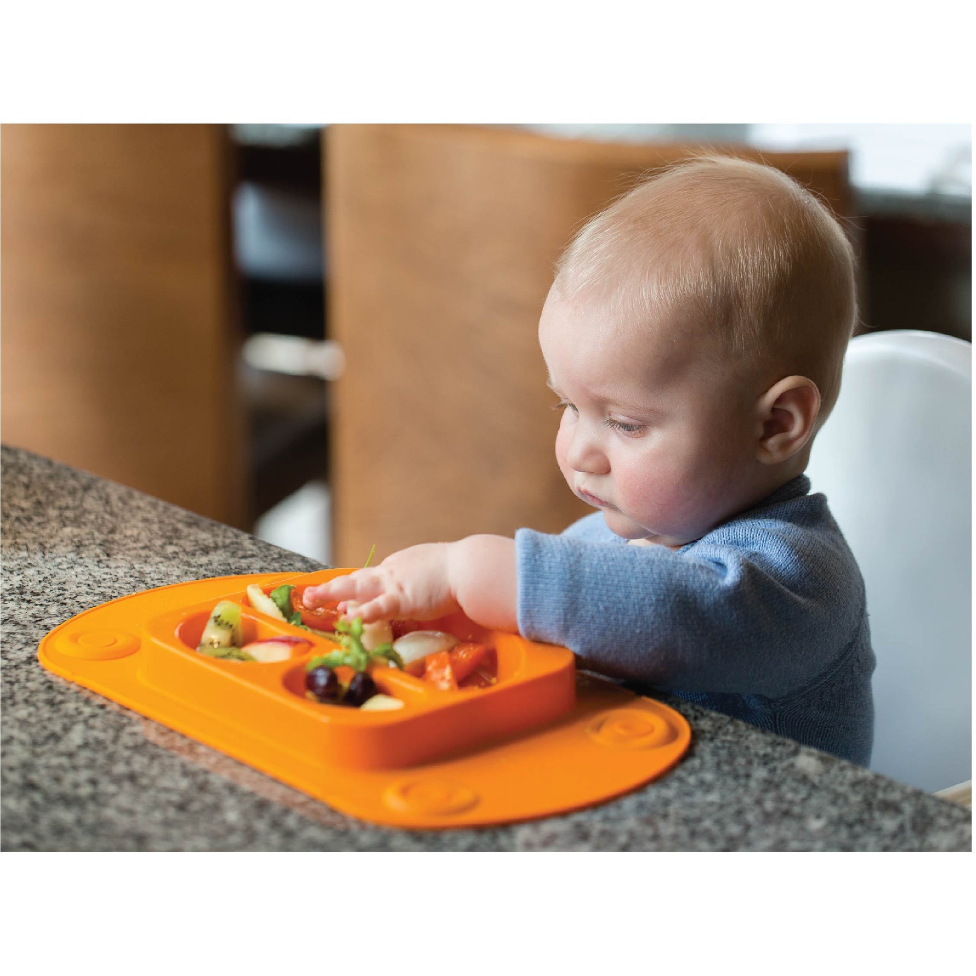 EasyTots EasyMat Mini Portable Suction Plate - Orange