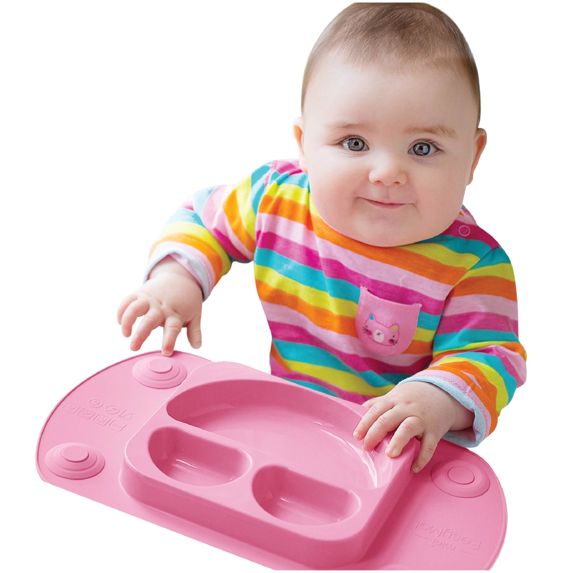 EasyTots EasyMat Mini Portable Suction Plate - Pink