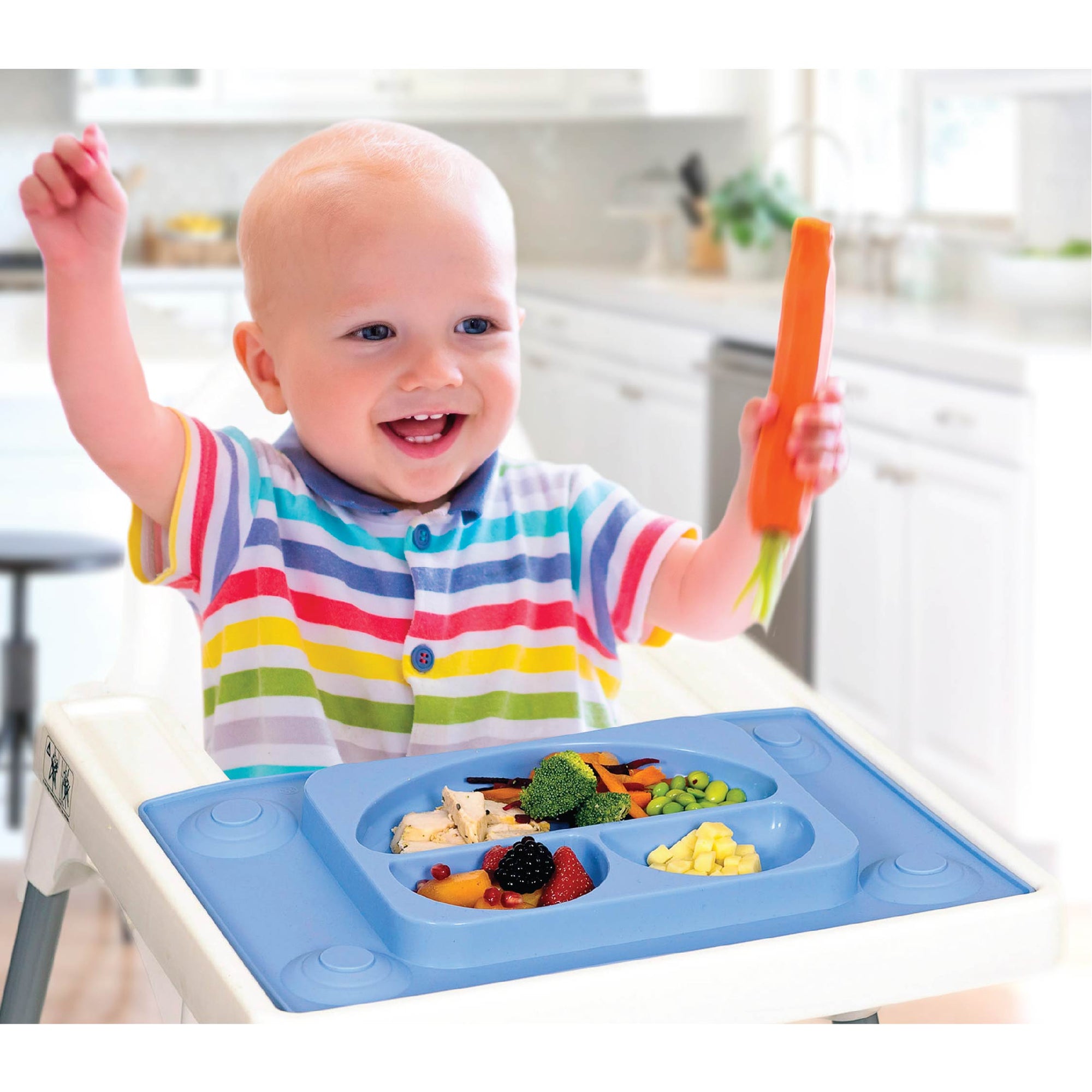 EasyTots EasyMat Original Transition to Table Suction Plate - Blue