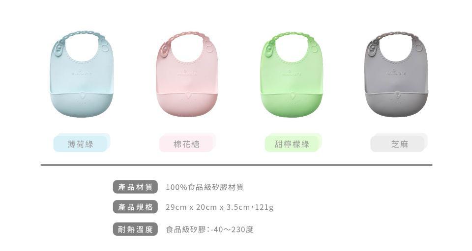 Miniware Roll & Lock bib - Silicone Bib in Aqua