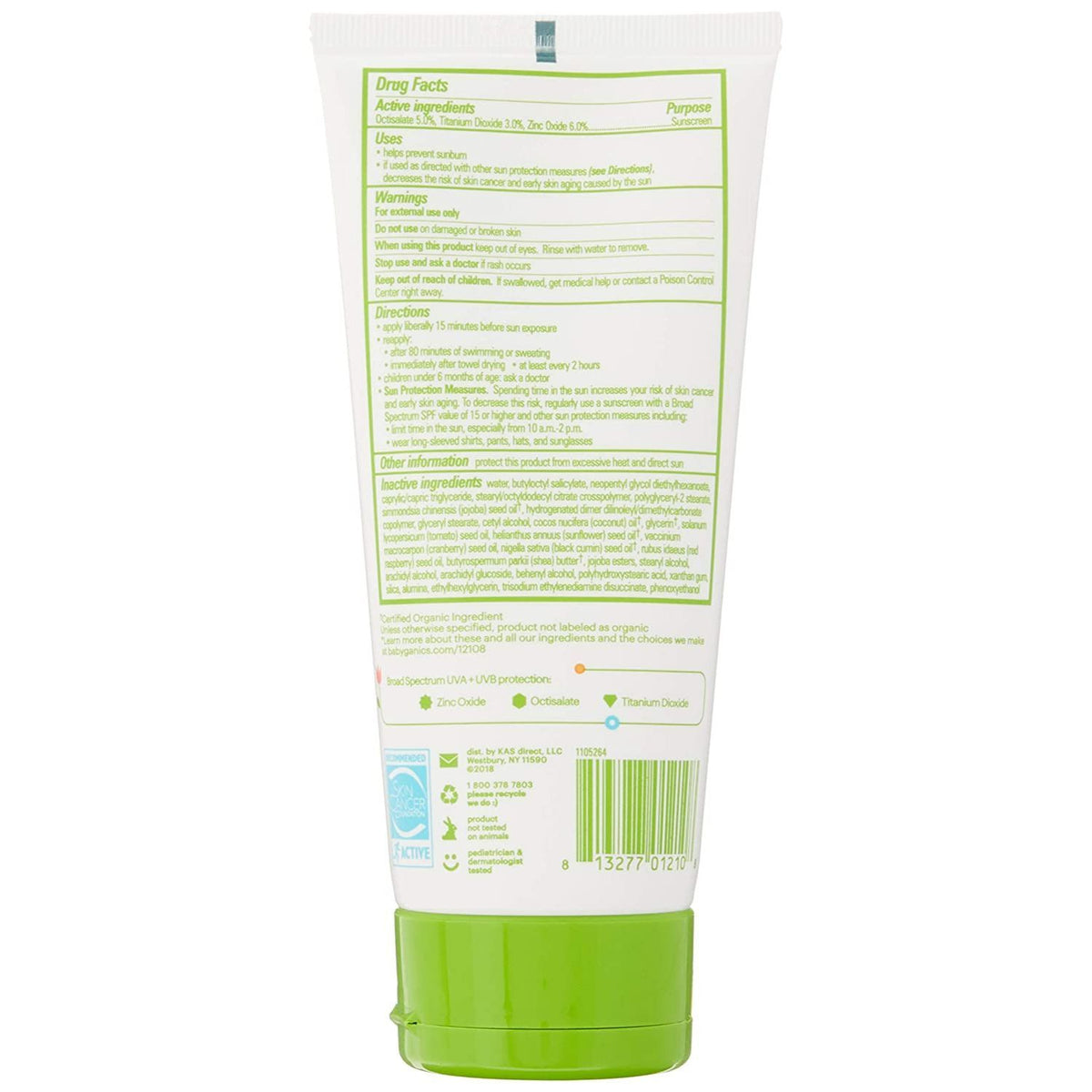 BabyGanics SPF 50+ Baby Sunscreen Lotion 6oz