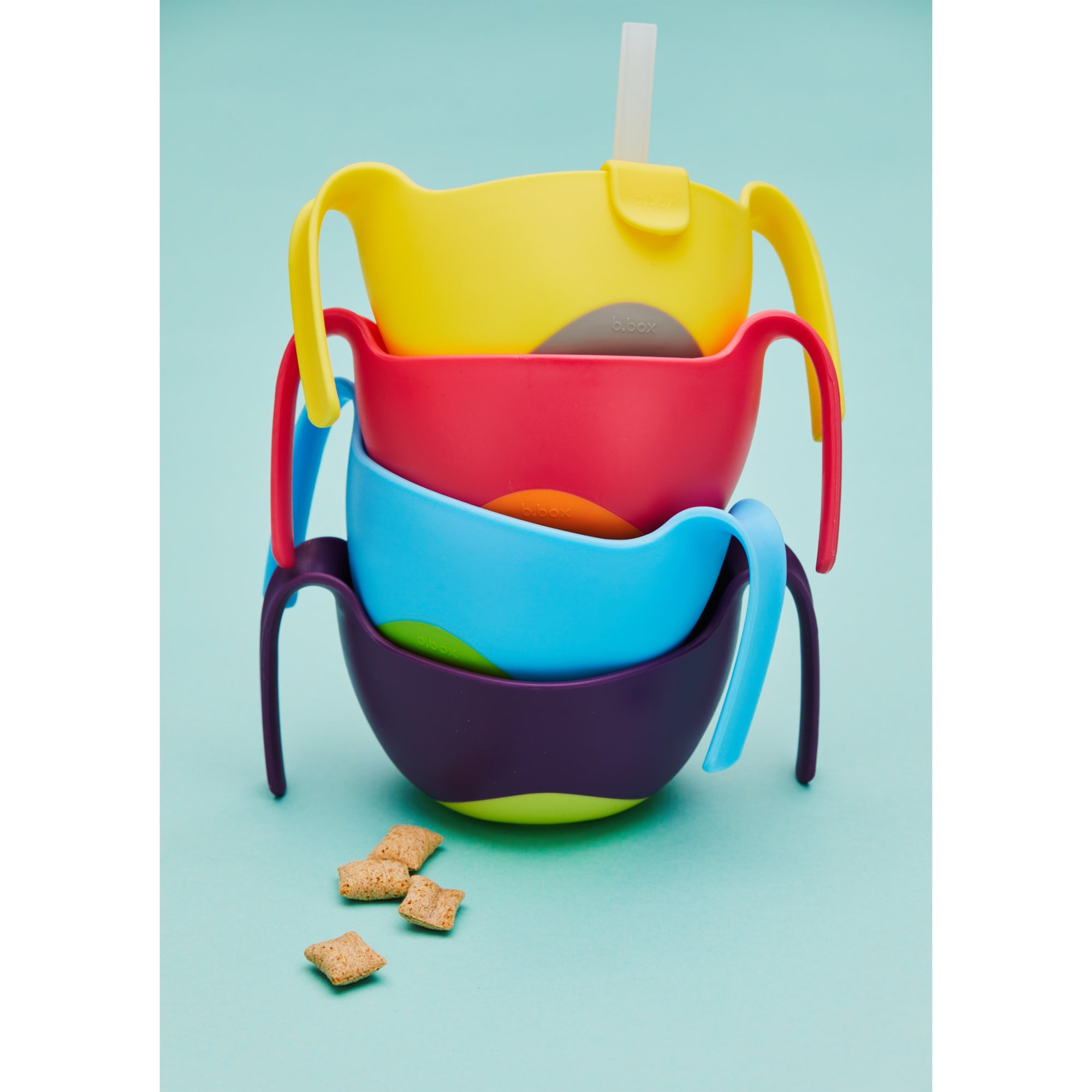 b.box 3 in 1 Bowl and Straw - Passion Splash