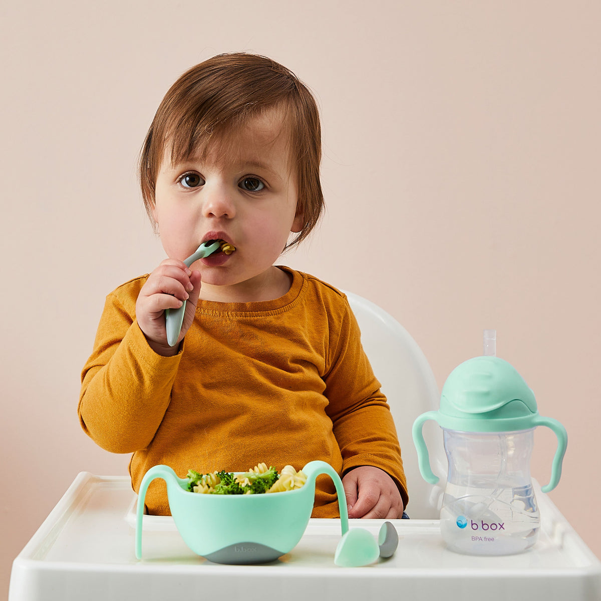 b.box 3 in 1 Bowl and Straw - Gelato Green - Pistachio