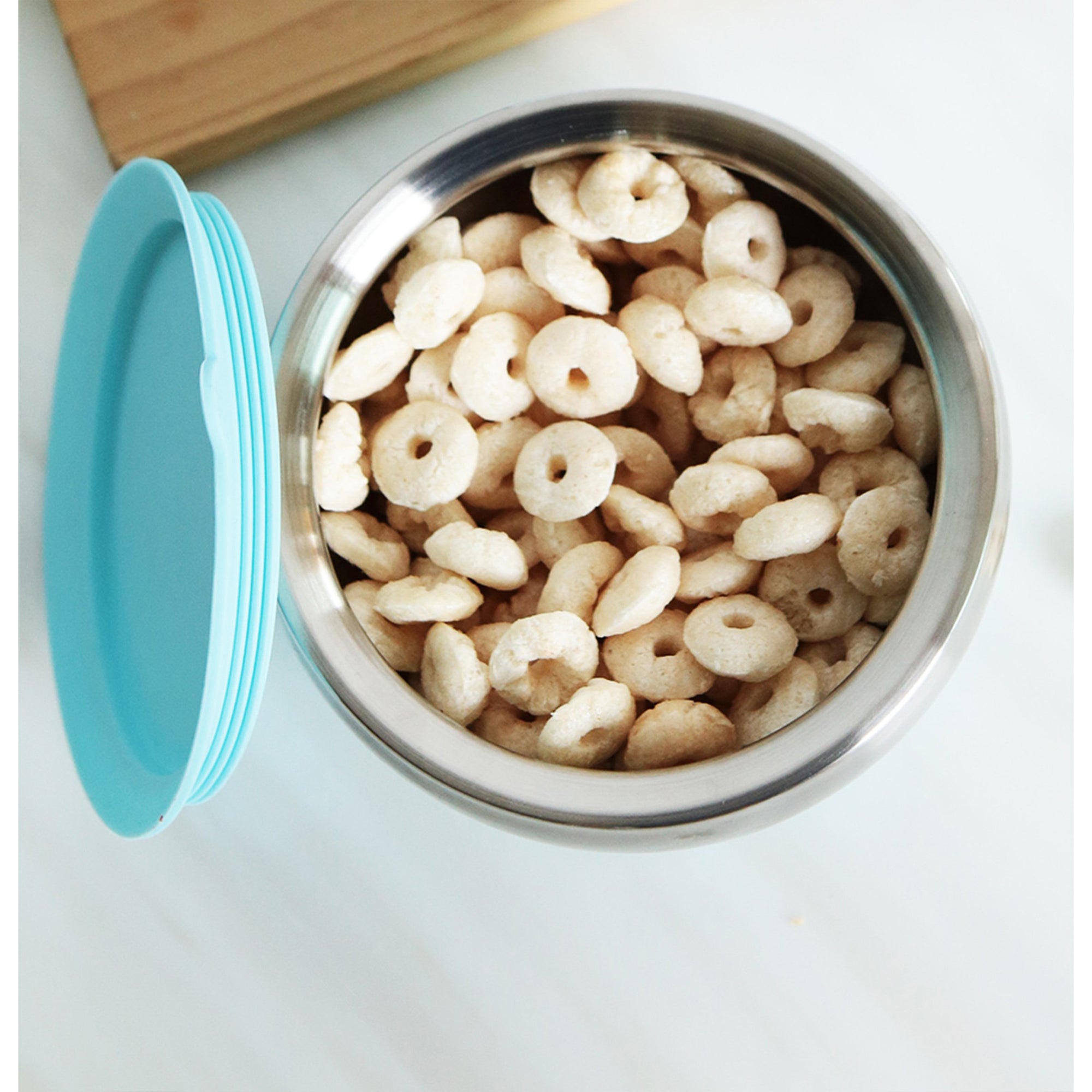 little.b Double-Layer 316 Stainless Steel Suction Bowl - Pink