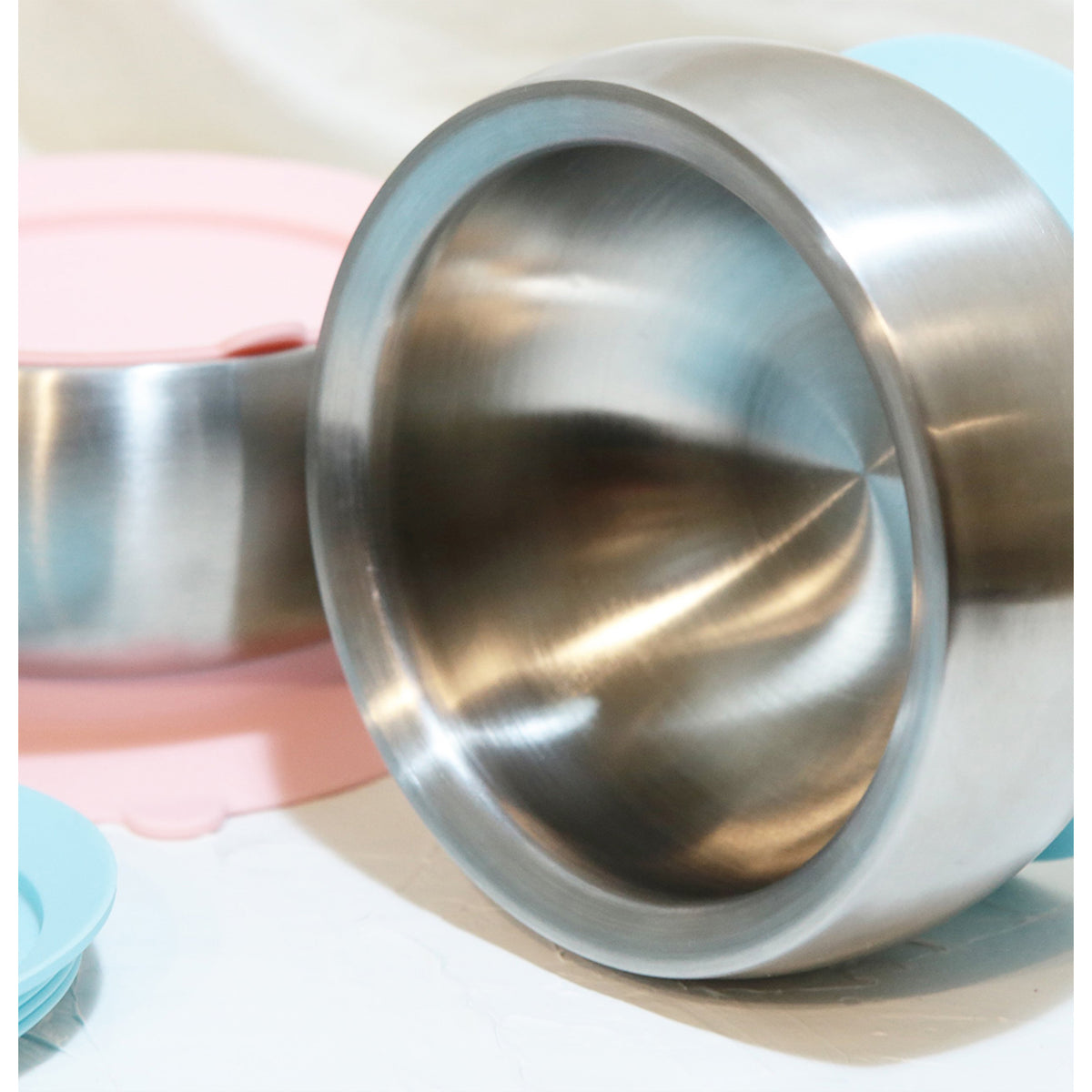 little.b Double-Layer 316 Stainless Steel Suction Bowl - Purple